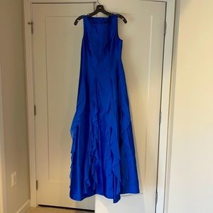 Adrianna Papell blue Mikado Chiffon Gown